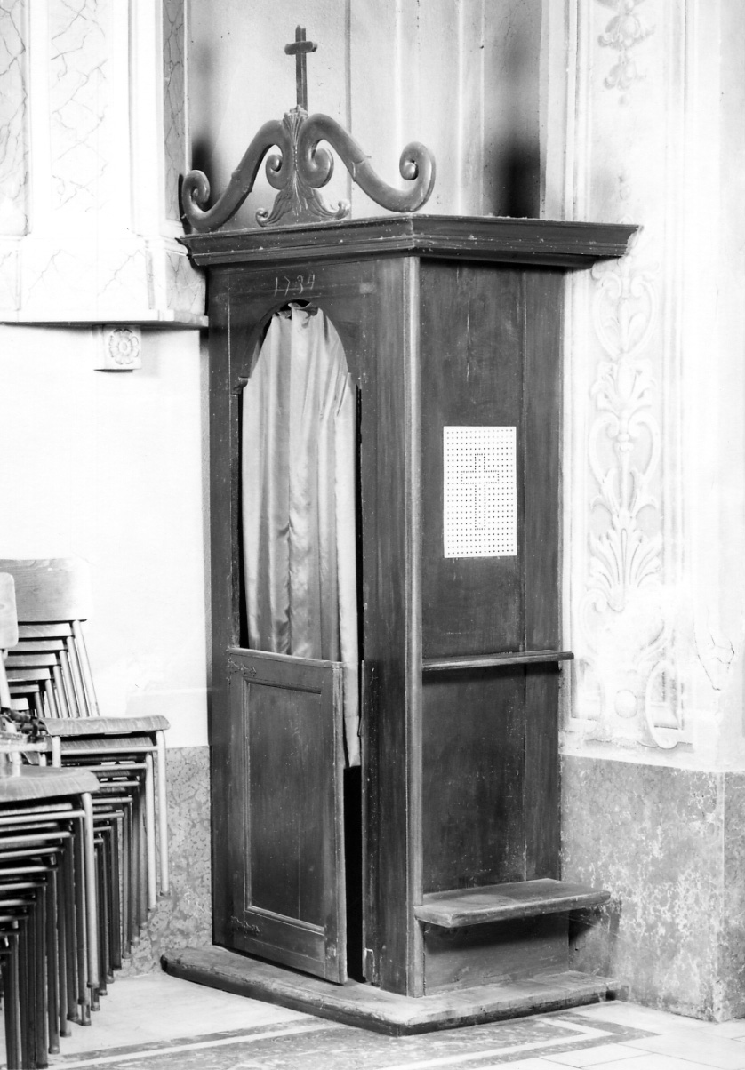 confessionale, opera isolata - ambito astigiano (secondo quarto, seconda metà sec. XVIII, sec. XIX)