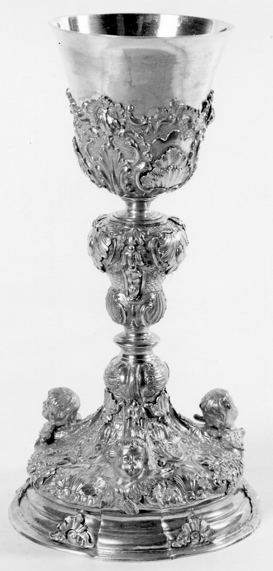 cherubini e motivi decorativi fitomorfi (calice, opera isolata) - bottega piemontese (ultimo quarto sec. XVIII)