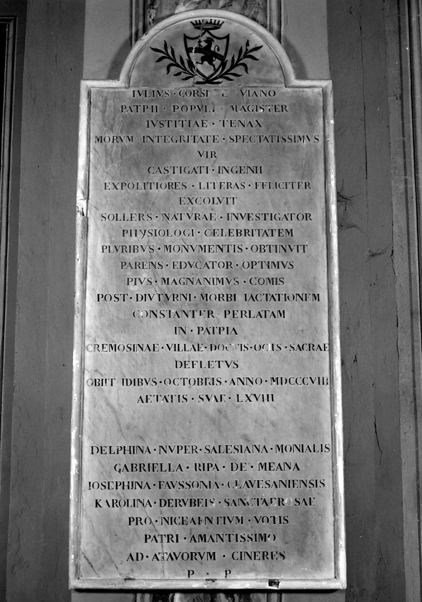 lapide commemorativa, opera isolata - ambito astigiano (inizio sec. XIX)