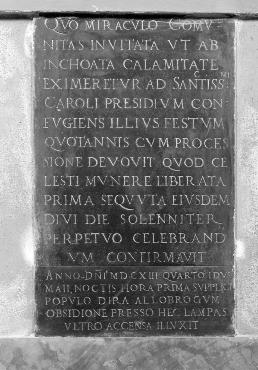 lapide commemorativa, opera isolata - ambito astigiano (primo quarto sec. XVII)