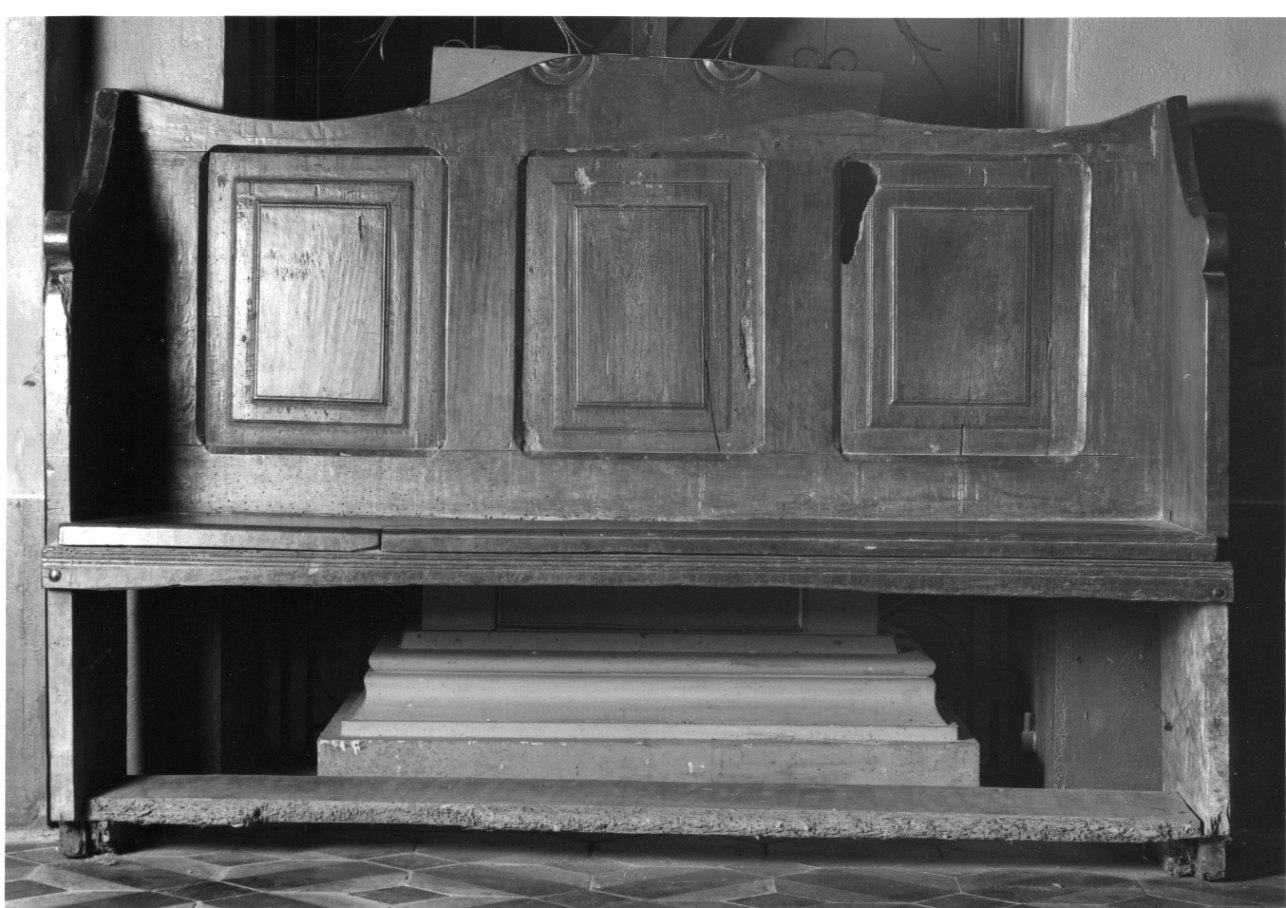 banco da chiesa, opera isolata - bottega astigiana (sec. XVIII)