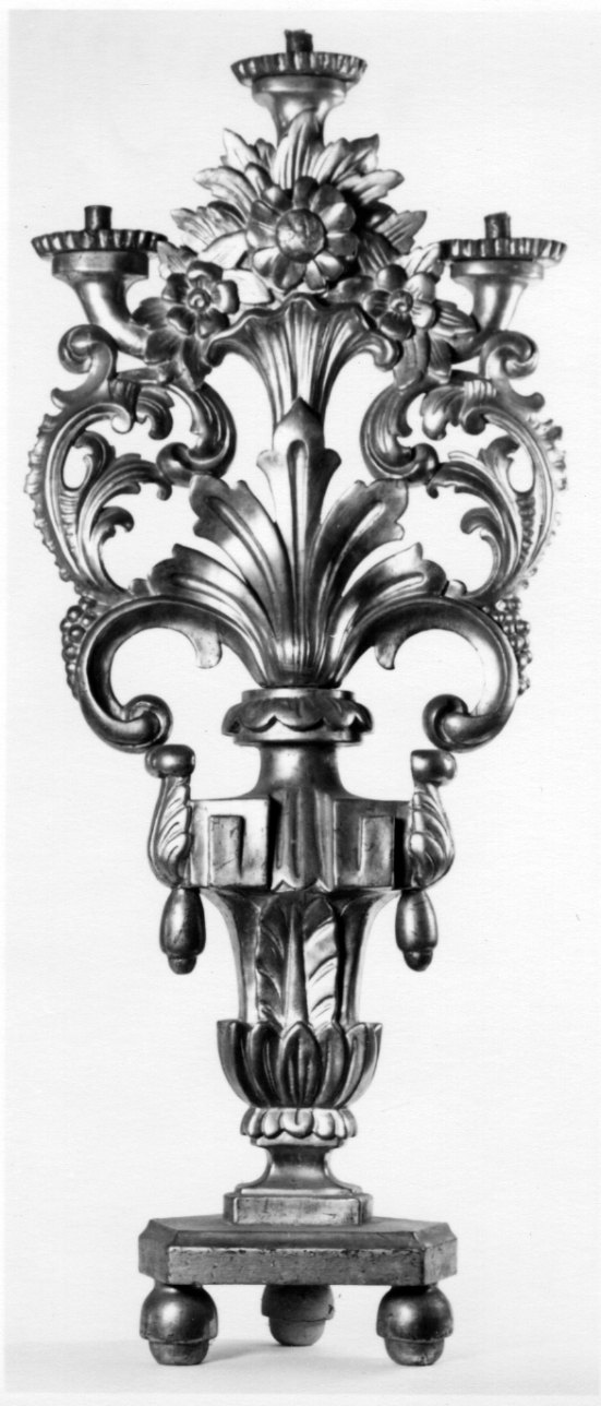 candeliere d'altare, serie - bottega torinese (ultimo quarto sec. XIX)