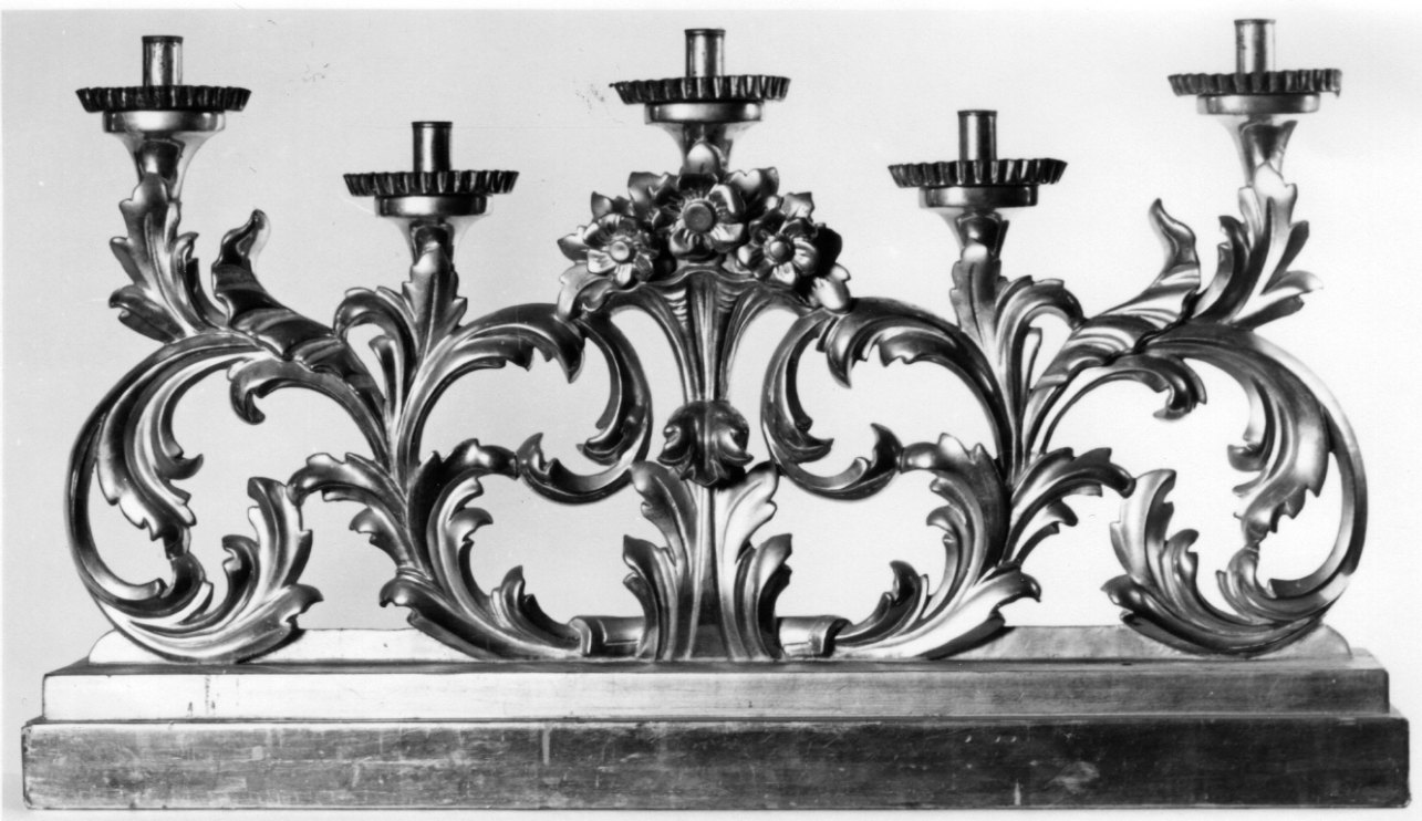 candelabro, serie - bottega torinese (seconda metà sec. XIX)