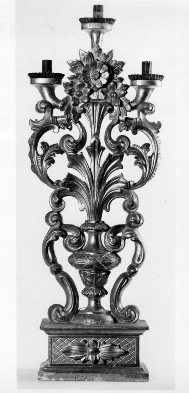 candeliere, serie - bottega torinese (seconda metà sec. XIX)