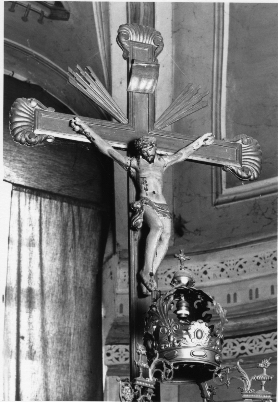 Cristo crocifisso dolente (croce processionale, opera isolata) - bottega astigiana (sec. XIX)