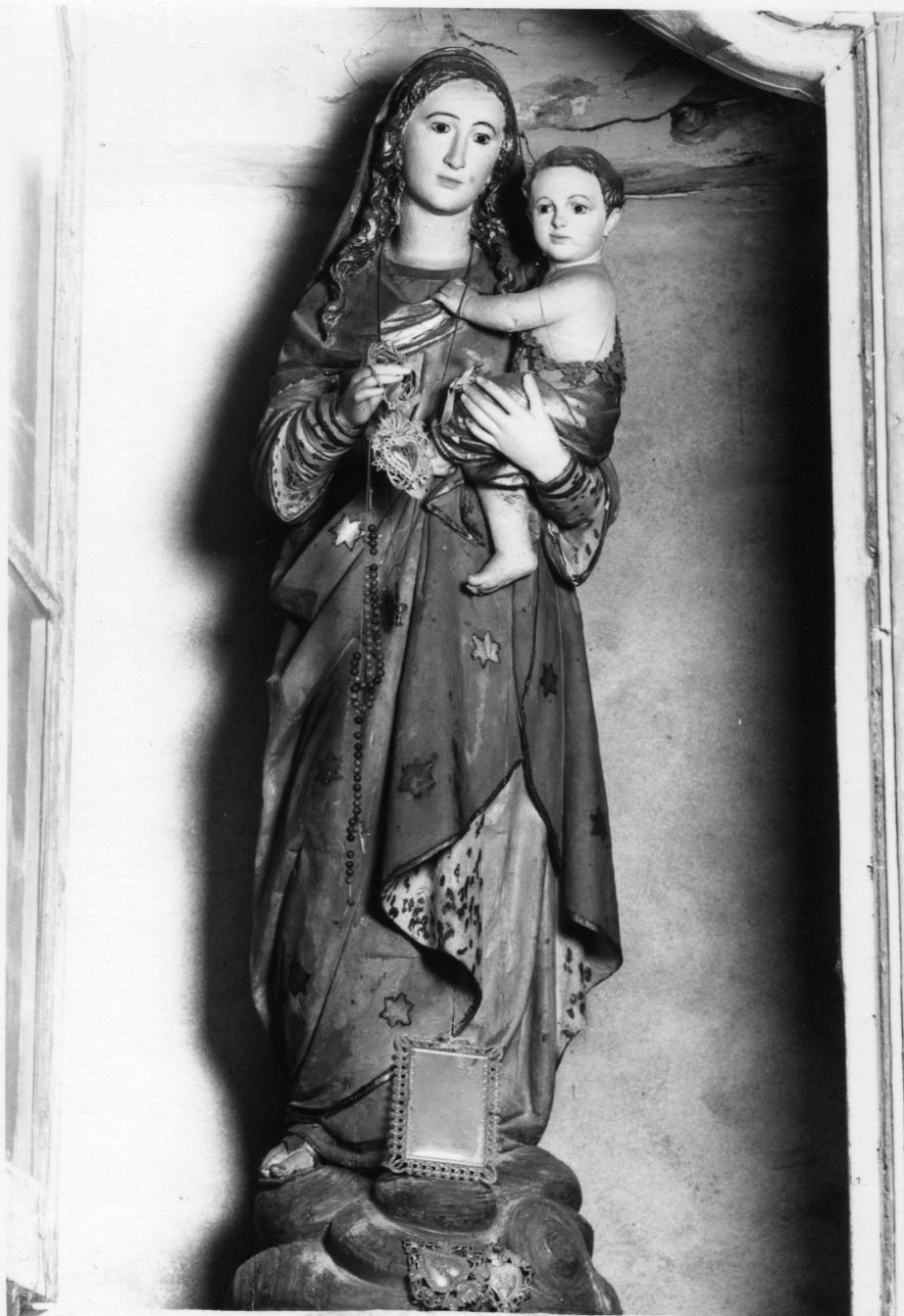 Madonna del Rosario (statua, opera isolata) - ambito piemontese (seconda metà sec. XIX)