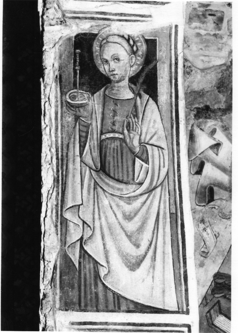 Santa Lucia (dipinto, elemento d'insieme) di Maestro di Roccaverano (ultimo quarto sec. XV)