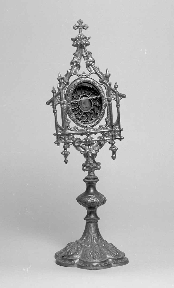 reliquiario - a ostensorio, opera isolata - bottega piemontese (fine/inizio secc. XIX/ XX)