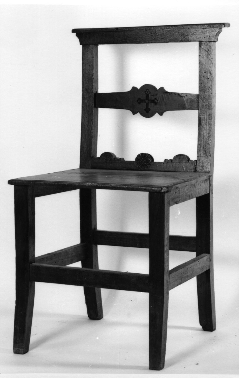 sedia, opera isolata - bottega astigiana (seconda metà sec. XIX)