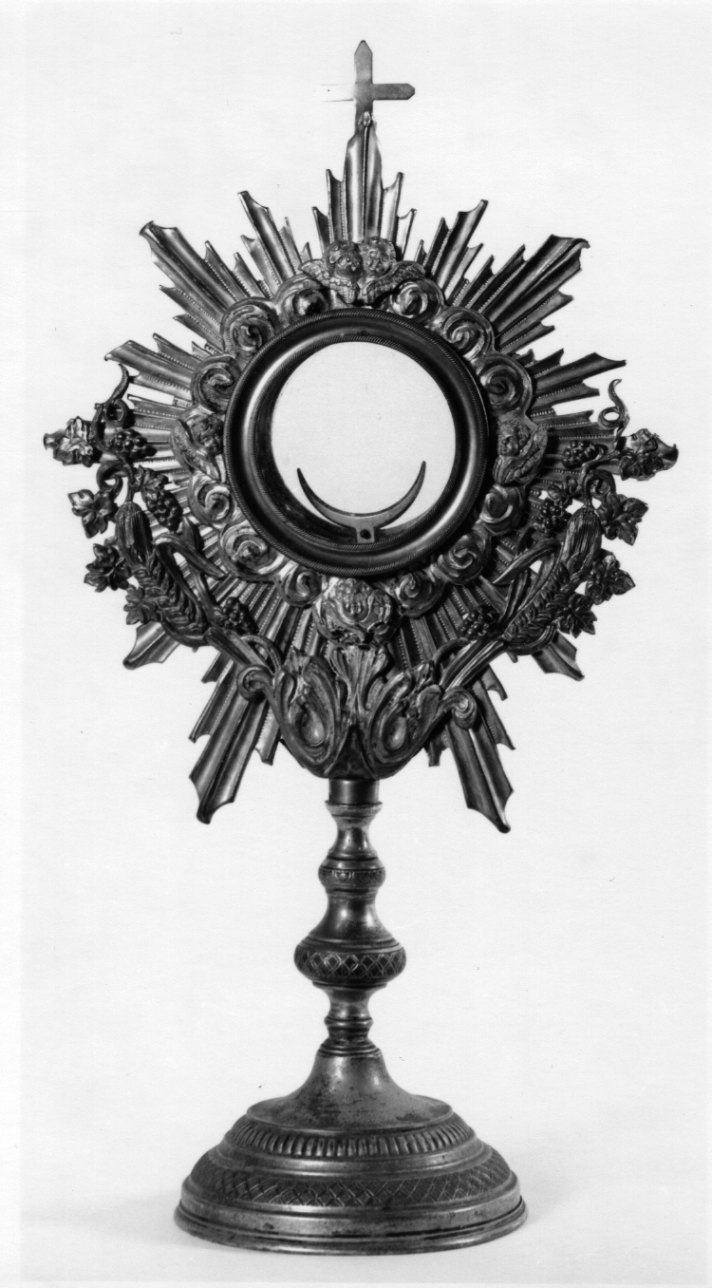 ostensorio - a raggiera, opera isolata - bottega piemontese (ultimo quarto sec. XIX)