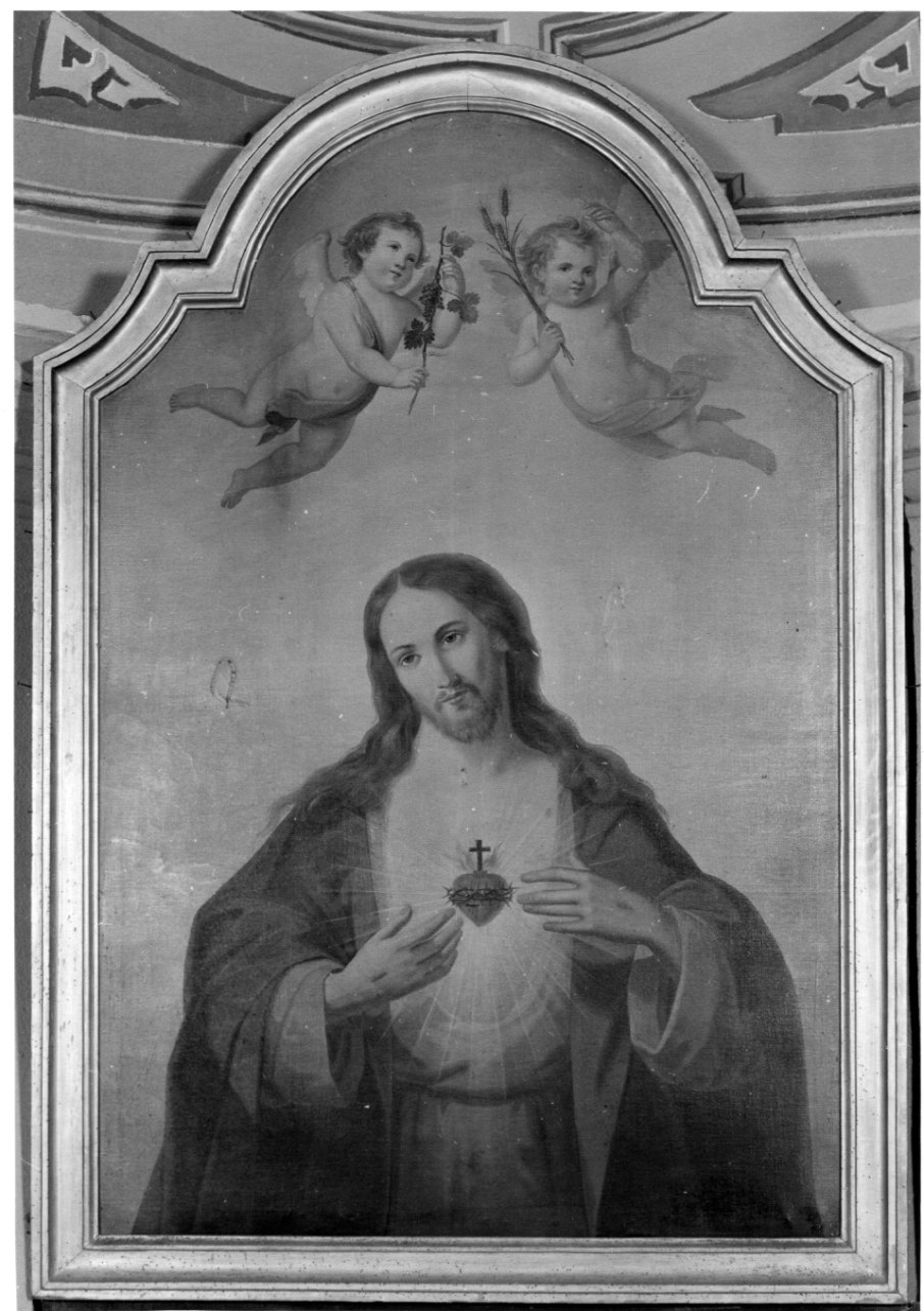 Sacro Cuore di Gesù (dipinto, opera isolata) - bottega astigiana (seconda metà sec. XIX)