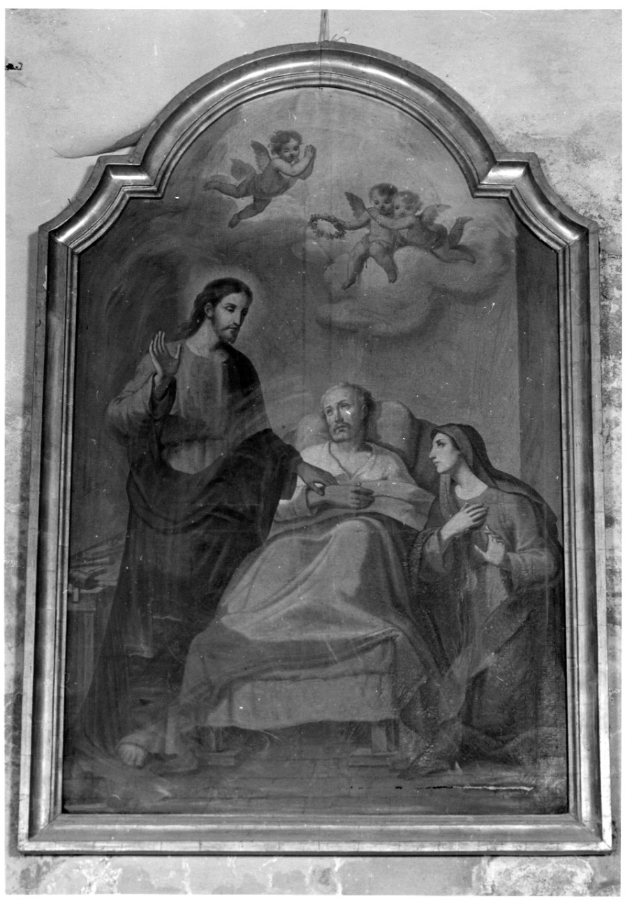 morte di San Giuseppe (dipinto, opera isolata) di Ivaldi Pietro Maria detto Muto (attribuito) (terzo quarto sec. XIX)
