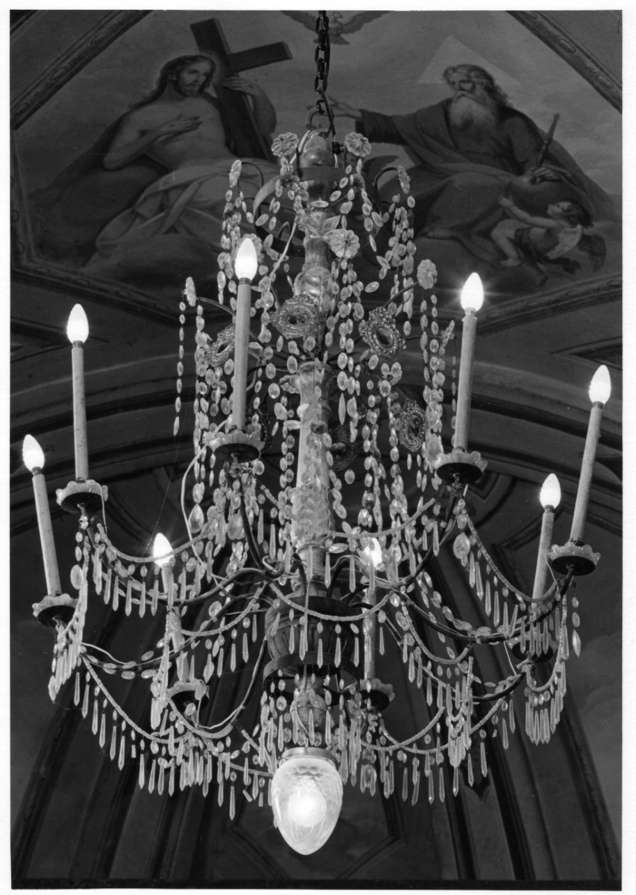 lampadario, opera isolata - ambito piemontese (fine/inizio secc. XIX/ XX)