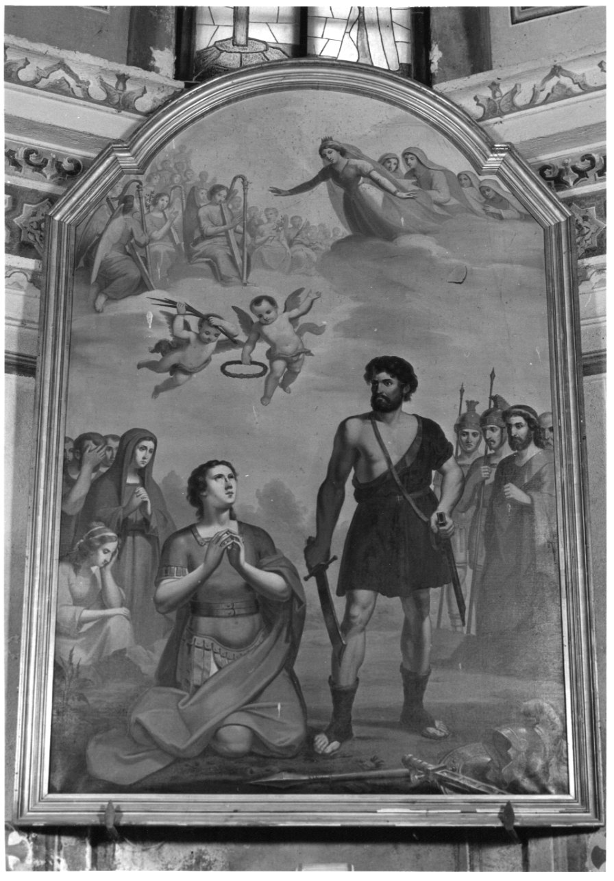 martirio di San Giorgio (dipinto, opera isolata) di Ivaldi Pietro Maria detto Muto (attribuito) (terzo quarto sec. XIX)