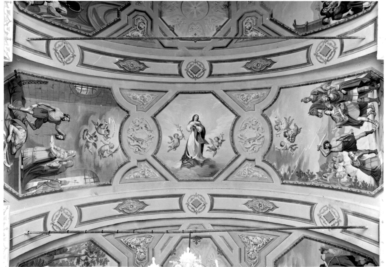 decapitazione di San Giovanni Battista (dipinto, elemento d'insieme) di Ivaldi Pietro Maria detto Muto, Ferrario Giuseppe, Ivaldi Tommaso (terzo quarto sec. XIX)