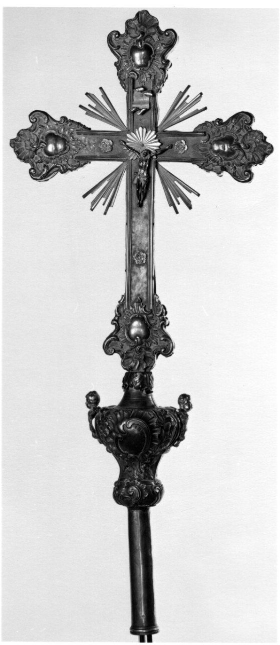 Cristo crocifisso dolente (croce processionale, opera isolata) - ambito italiano (metà sec. XVIII)