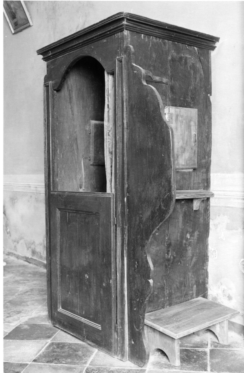 confessionale, opera isolata - bottega astigiana (fine, seconda metà sec. XVIII, sec. XIX)