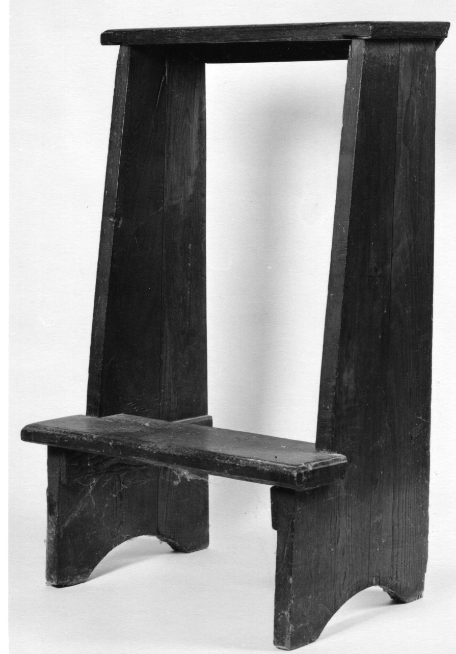 inginocchiatoio, opera isolata - bottega astigiana (fine sec. XIX)