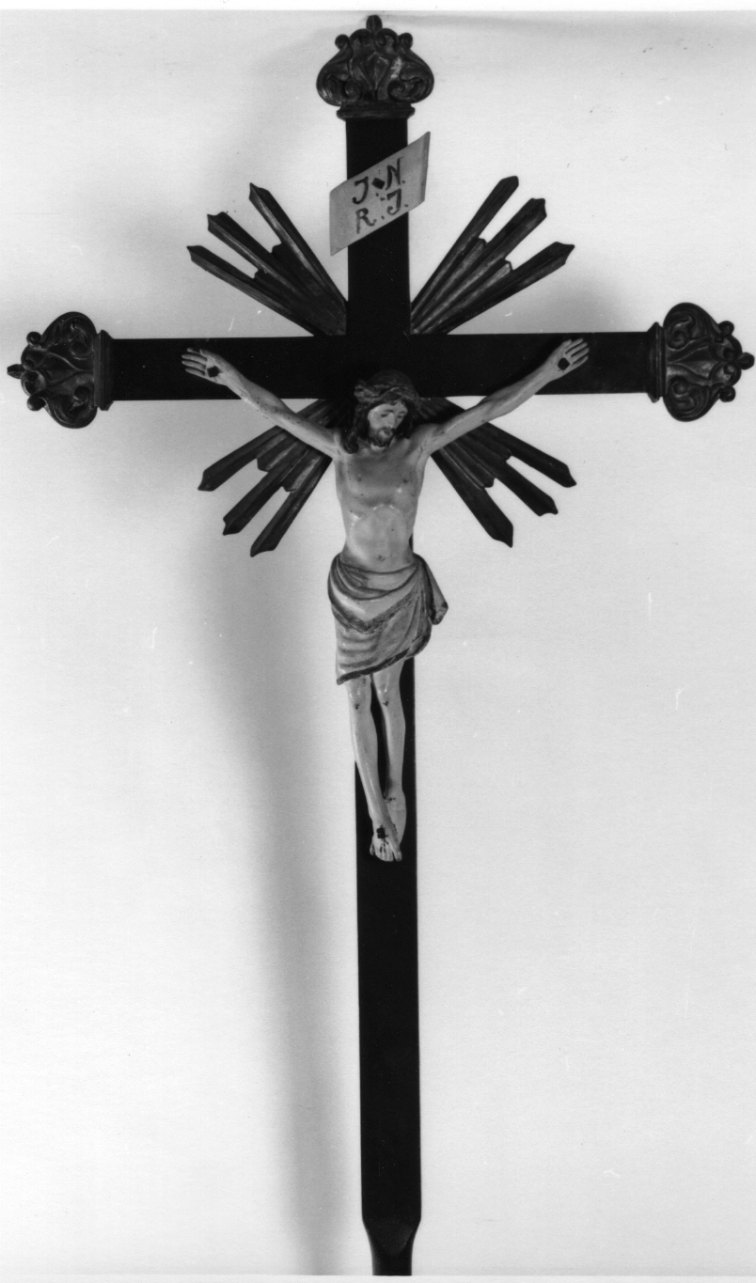 Cristo crocifisso dolente (croce processionale, opera isolata) - bottega piemontese (seconda metà sec. XIX)