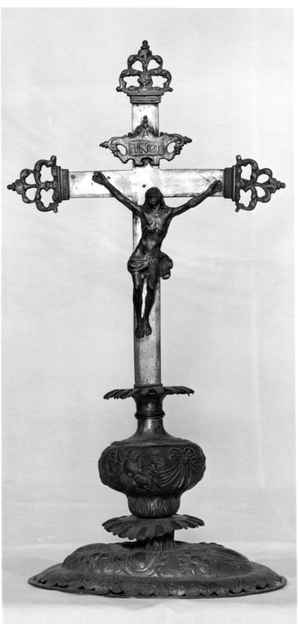 Cristo crocifisso dolente (croce da tavolo, opera isolata) - ambito piemontese (metà sec. XIX)