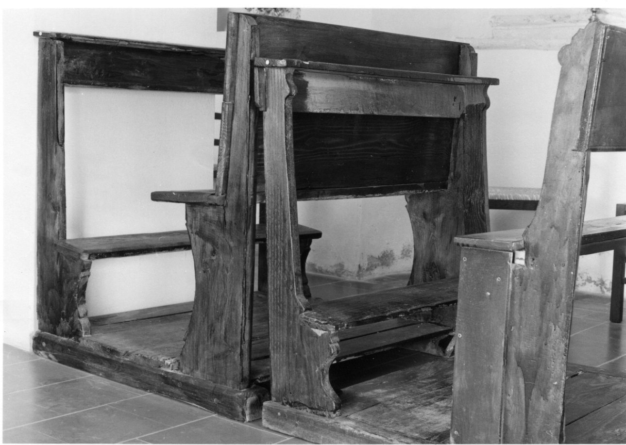 banco da chiesa, serie - bottega astigiana (sec. XIX)