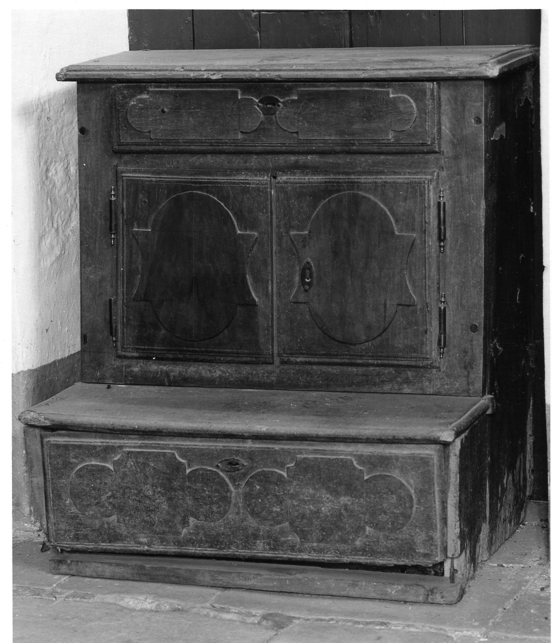inginocchiatoio, opera isolata - bottega piemontese (sec. XIX)