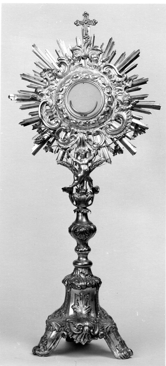 ostensorio - a raggiera, opera isolata - bottega piemontese (metà sec. XVIII)