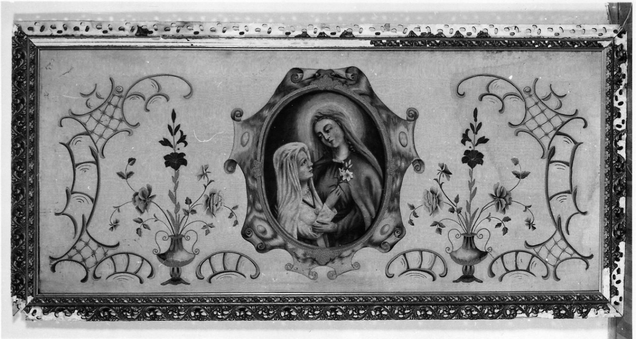 Madonna con devota (paliotto, opera isolata) - manifattura italiana (primo quarto sec. XX)