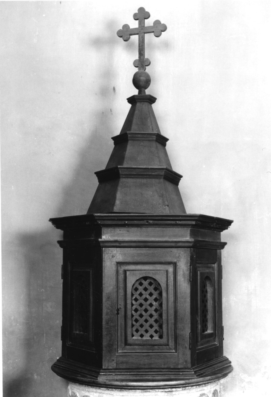 coperchio del fonte battesimale, opera isolata di Lantelme Antonio (sec. XIX)