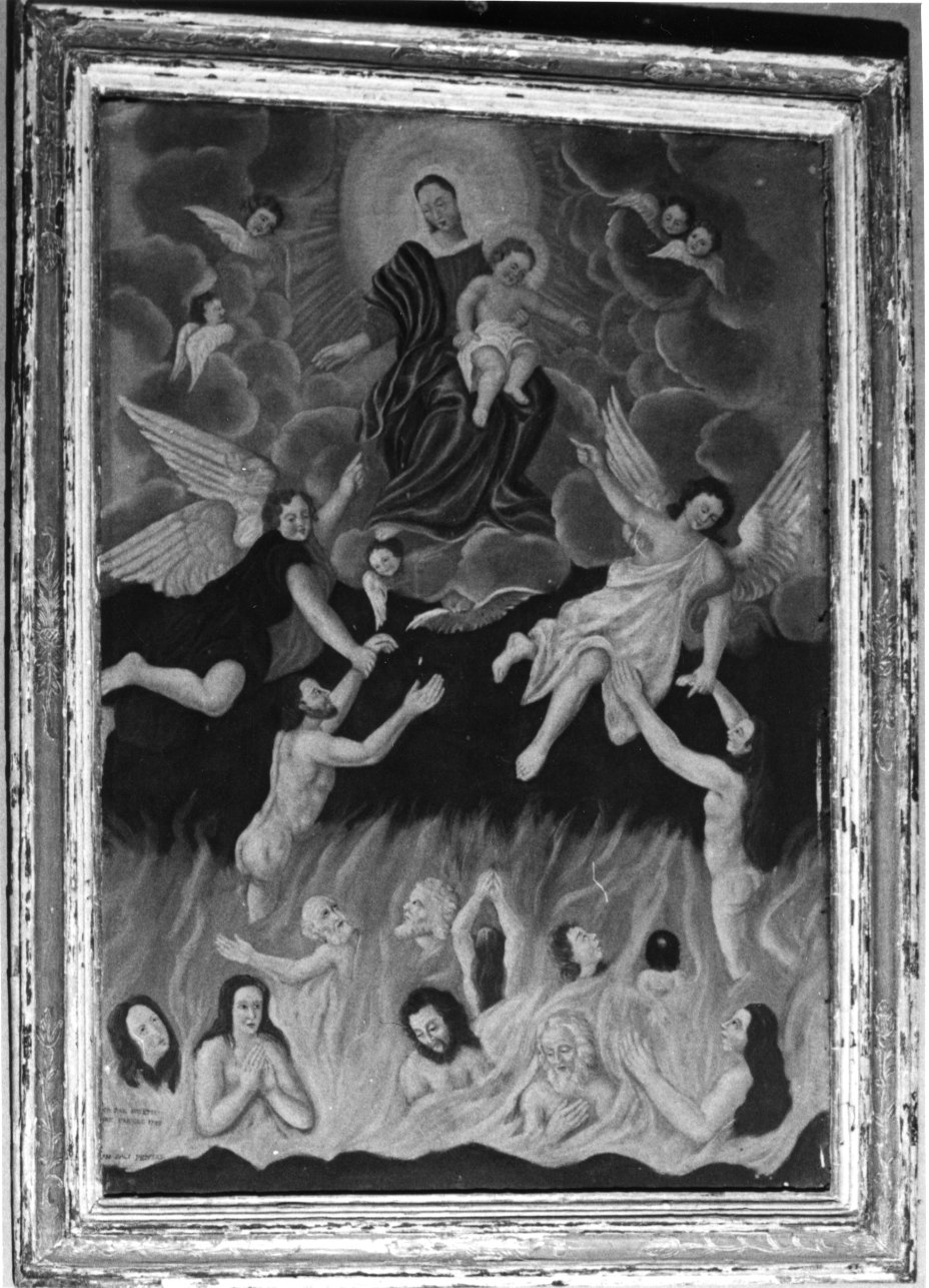 Madonna con Bambino e anime purganti (dipinto, opera isolata) di Paci Ph (sec. XVIII)