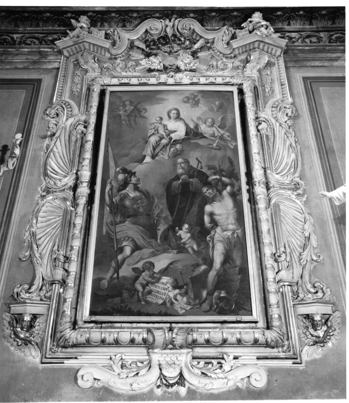 angeli e motivi decorativi fitomorfi (cornice architettonica, opera isolata) - ambito luganese (seconda metà sec. XVIII)