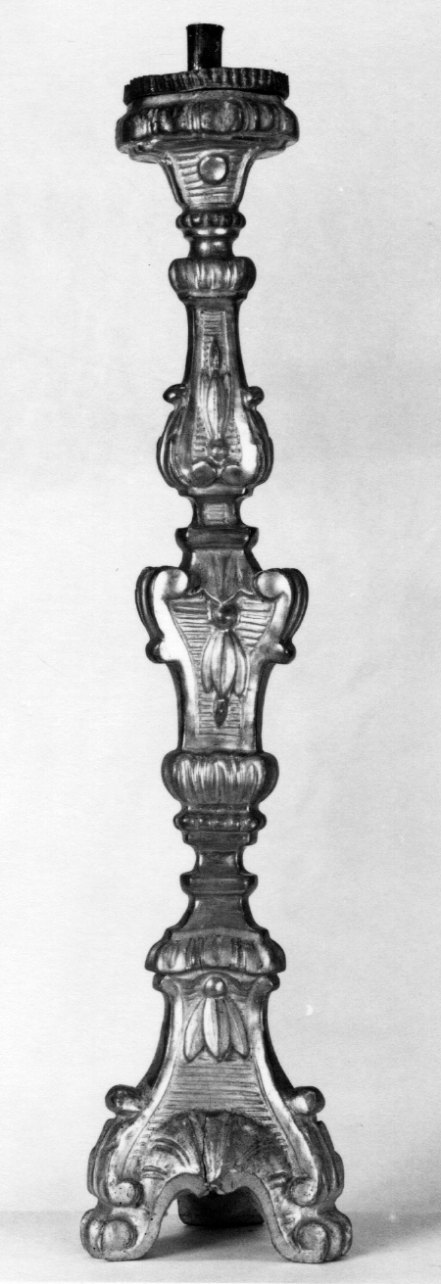 candeliere d'altare, opera isolata di Prinotti Ditta (fine, prima metà sec. XIX, sec. XX)