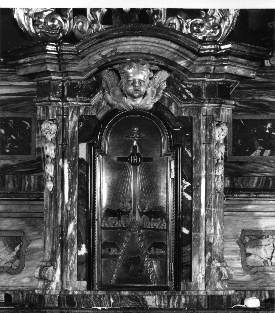 Simboli della Dottrina Cristiana (tabernacolo - a frontale architettonico) di Scala A (sec. XVIII)