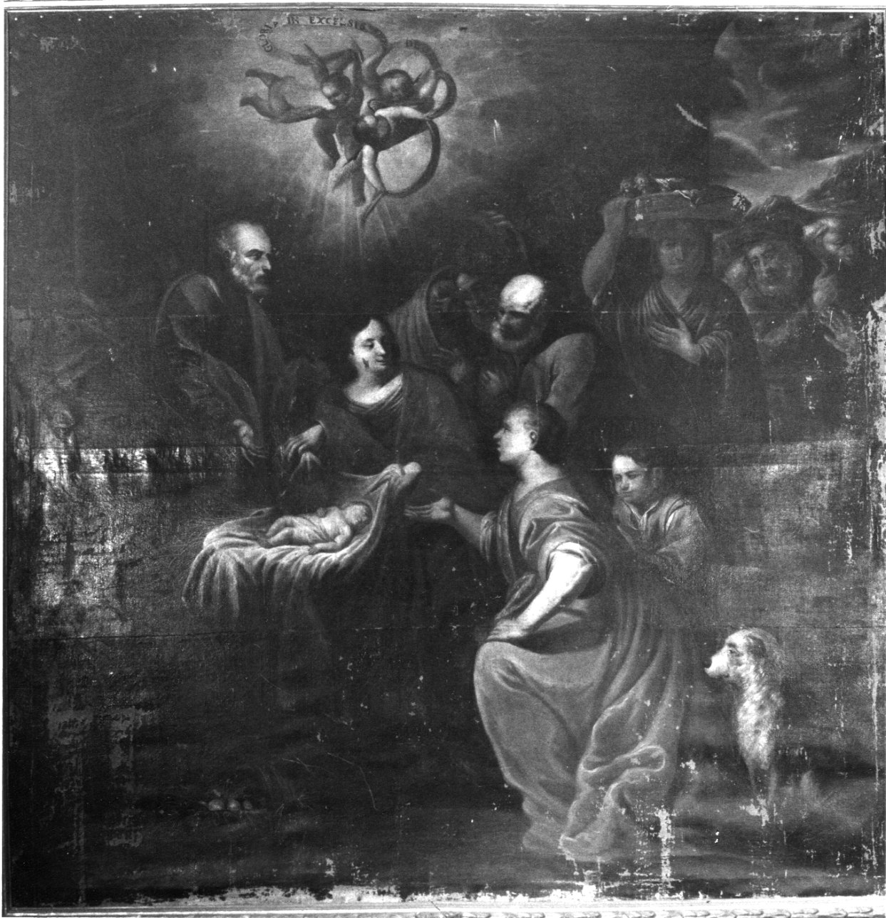 adorazione dei pastori (dipinto, opera isolata) - ambito piemontese (seconda metà sec. XVII)