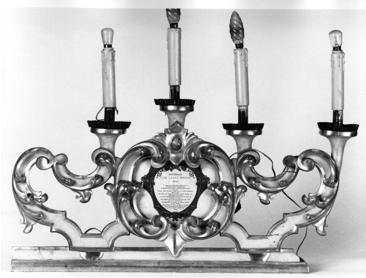 candelabro, serie - bottega piemontese (sec. XIX)