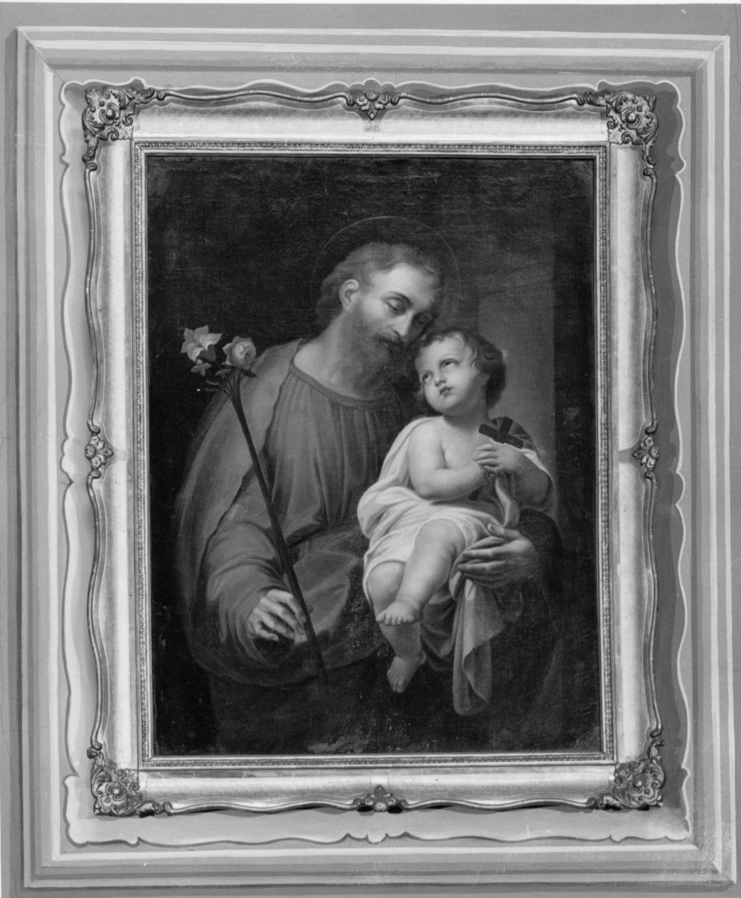San Giuseppe e Gesù Bambino (dipinto, opera isolata) - ambito piemontese (prima metà sec. XIX)