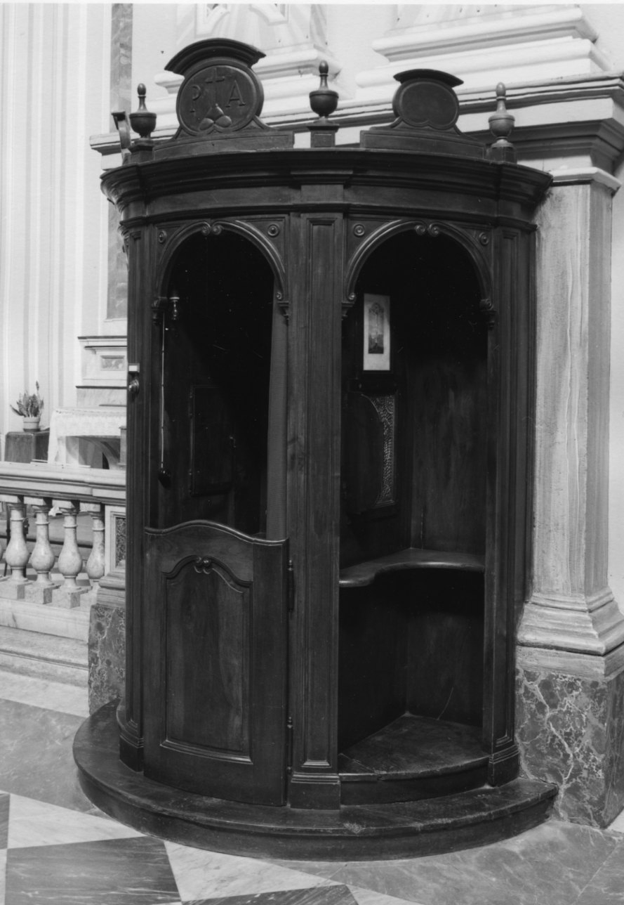 confessionale, serie - bottega piemontese (seconda metà sec. XIX)