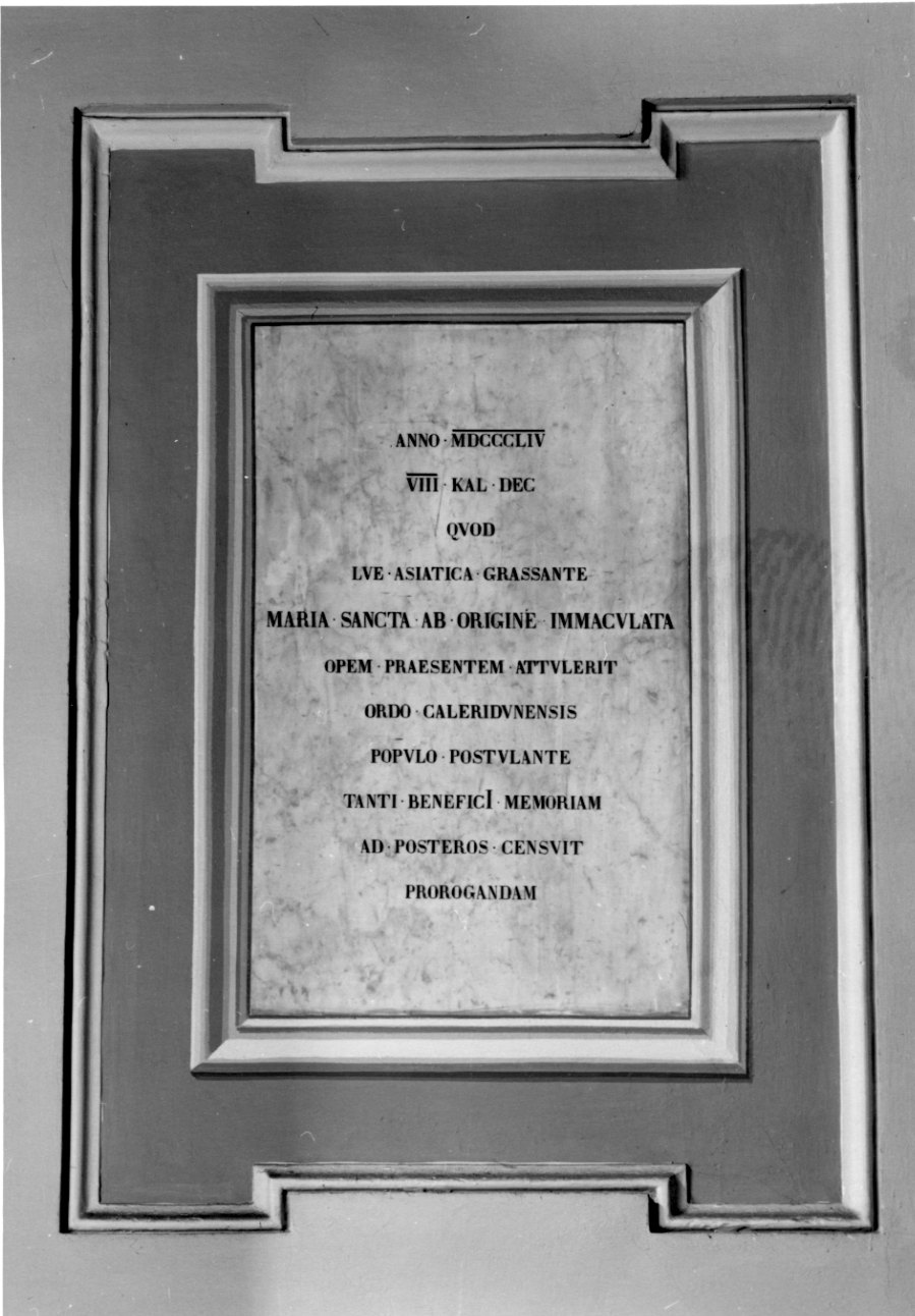 lapide documentaria, opera isolata - bottega piemontese (metà sec. XIX)