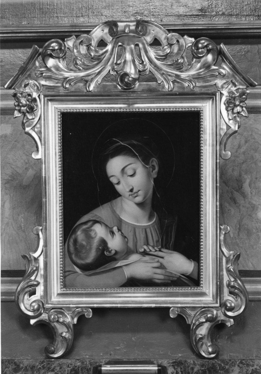 Madonna con Bambino (dipinto, opera isolata) di Ruspi Ezio (metà sec. XIX)