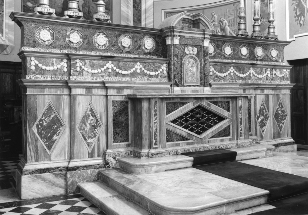 altare maggiore, opera isolata - bottega piemontese (terzo quarto sec. XIX)