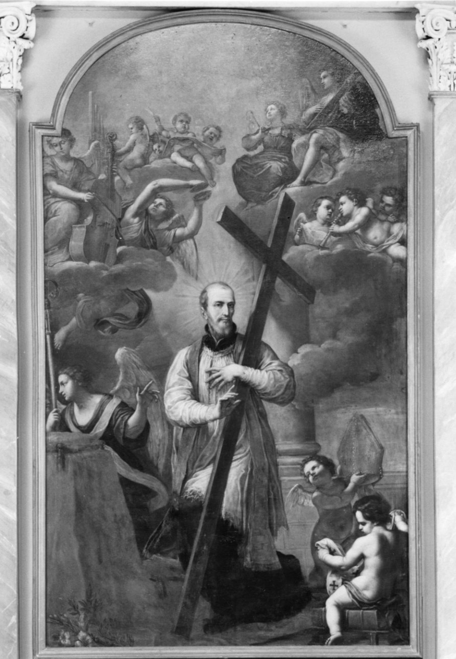Sant'Alessandro Sauli con angeli musicanti (dipinto, opera isolata) - ambito lombardo-piemontese (seconda metà sec. XVIII)