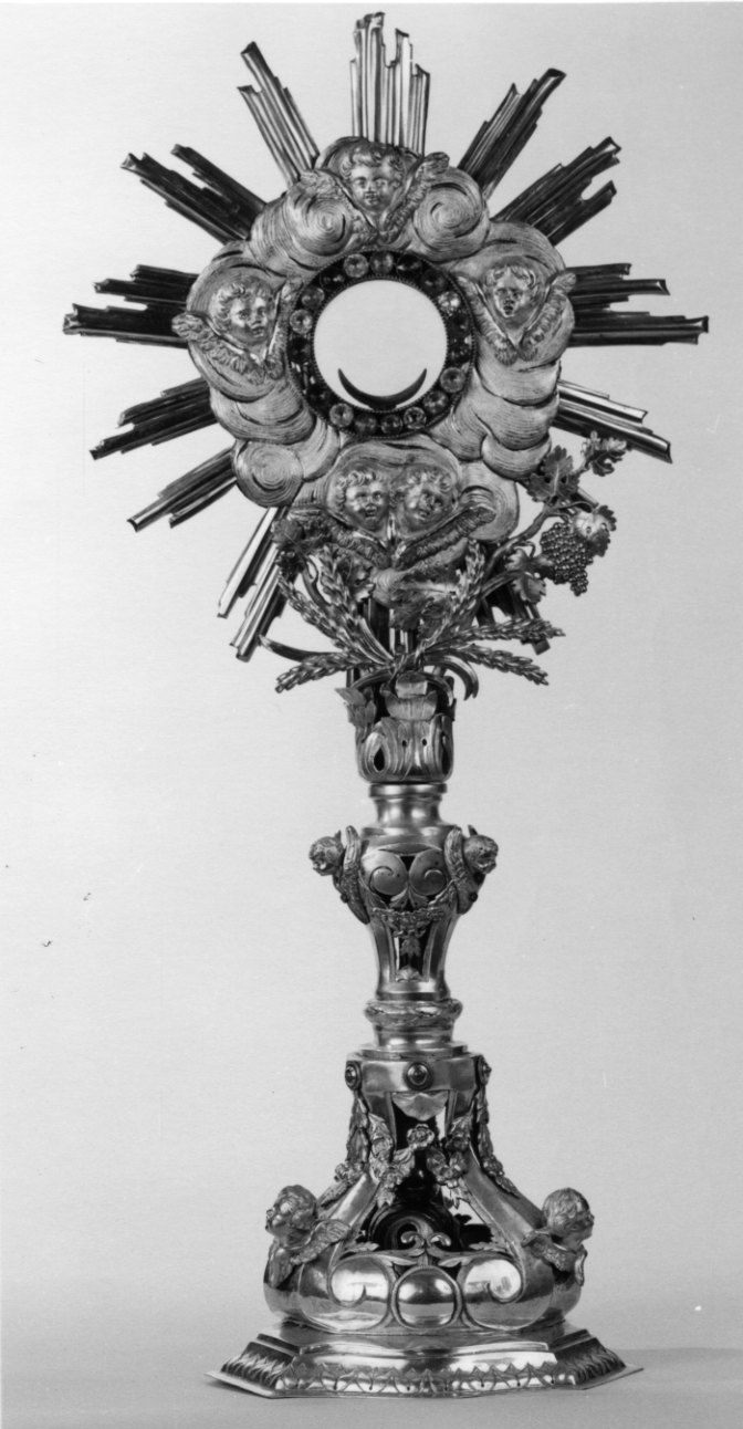 ostensorio - a raggiera, opera isolata di Donetti Edoardo (inizio sec. XX)