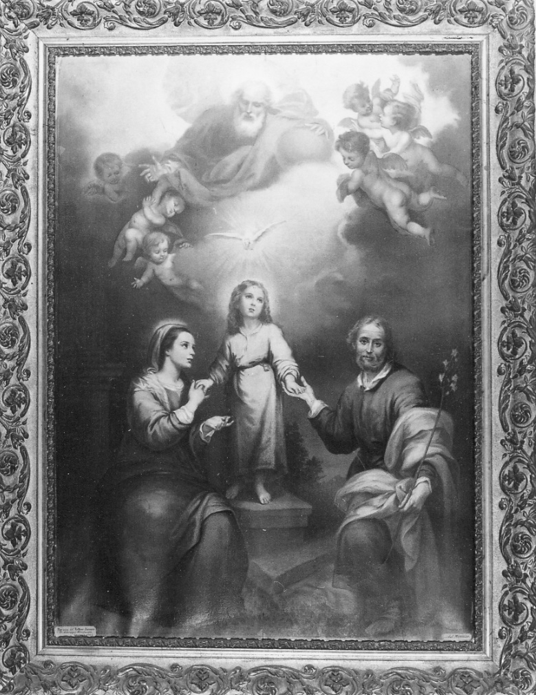 Sacra Famiglia e Trinità (dipinto, opera isolata) - ambito piemontese (inizio sec. XX)