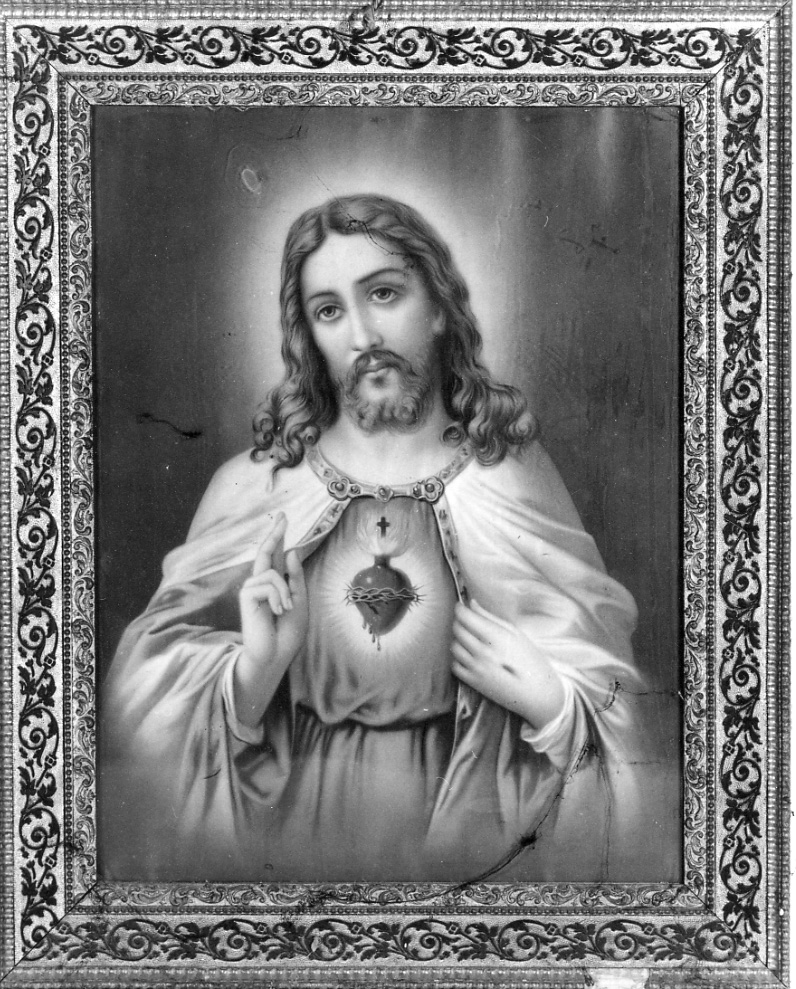 Sacro Cuore di Gesù (dipinto, opera isolata) - ambito piemontese (primo quarto sec. XX)