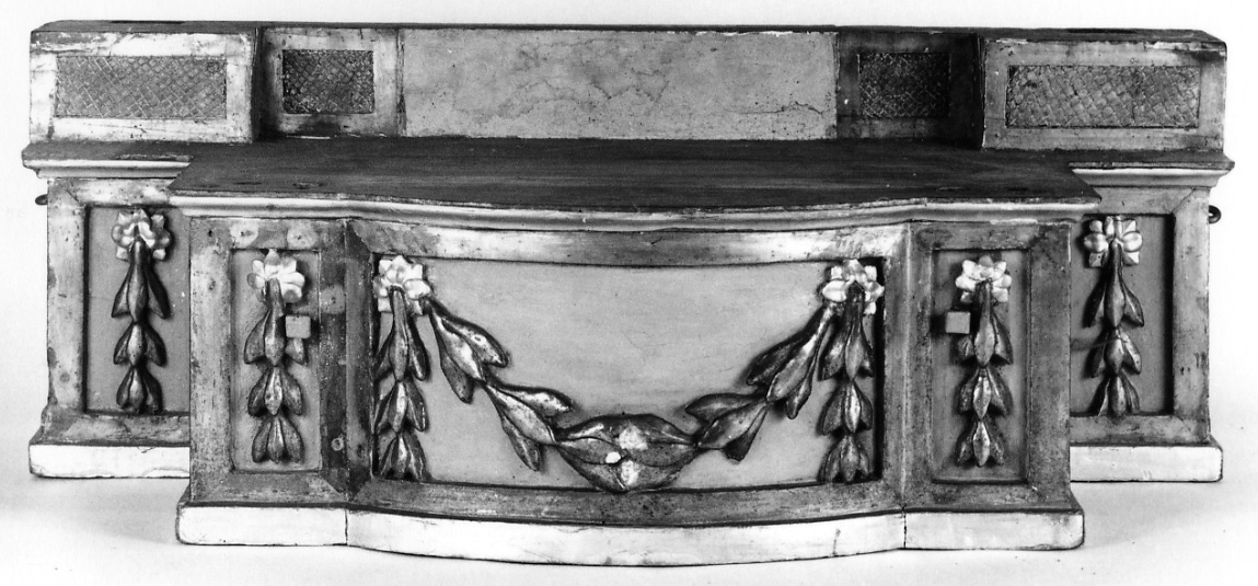 motivi decorativi vegetali stilizzati (base processionale, elemento d'insieme) - bottega piemontese (fine, prima metà sec. XIX, sec. XX)