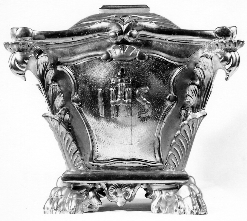 monogramma cristologico (teca eucaristica, opera isolata) - bottega piemontese (fine, prima metà sec. XIX, sec. XX)