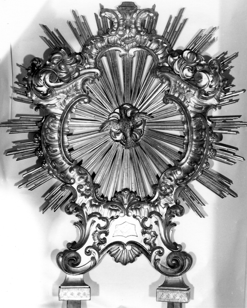 colomba dello Spirito Santo (tronetto per esposizione eucaristica, opera isolata) - bottega piemontese (prima metà sec. XIX)