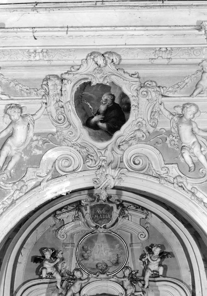 motivi decorativi vegetali con angeli (decorazione plastica, serie) di Beltramelli Domenico (fine/inizio secc. XVII/ XVIII)