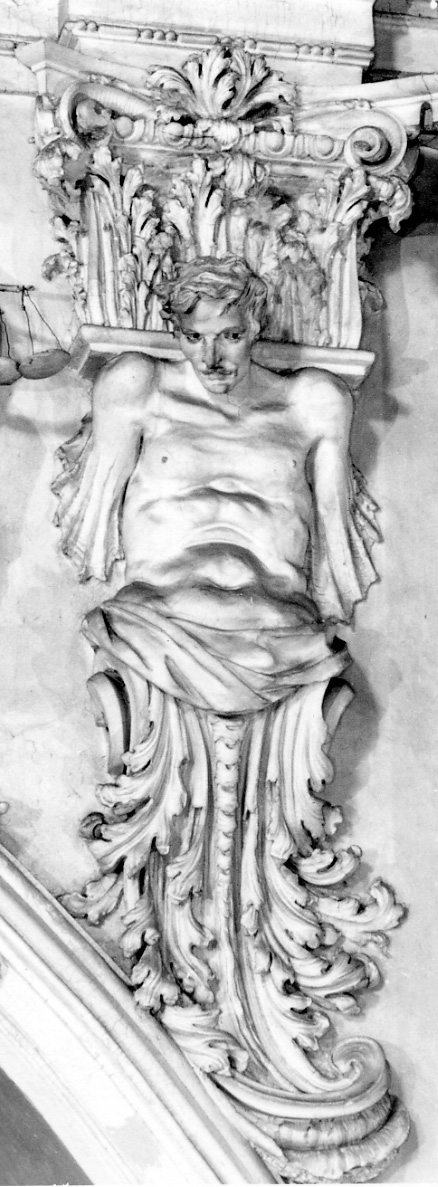 telamone (decorazione plastica, serie) di Beltramelli Domenico (fine/inizio secc. XVII/ XVIII)