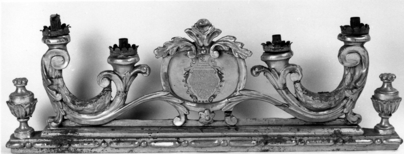 candelabro, serie - bottega piemontese (secondo quarto sec. XIX)